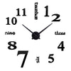 new arrival Quartz clocks fashion watches 3d real big wall clock rushed mirror sticker diy living room decor free shipping