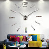 3d real big wall clock rushed mirror wall sticker diy living room home decor fashion watches arrival Quartz wall clocks