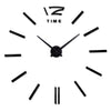 3d real big wall clock rushed mirror wall sticker diy living room home decor fashion watches arrival Quartz wall clocks