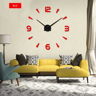 2018 New High Quality 3D Wall Stickers Creative Fashion Living Room Clocks Large Wall Clock DIY Home Decoration Acrylic + EVA